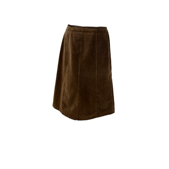 Sundance Brown Velvet Skirt Knee Length Sz 8 Western Cowgirl Boho - Picture 1 of 7